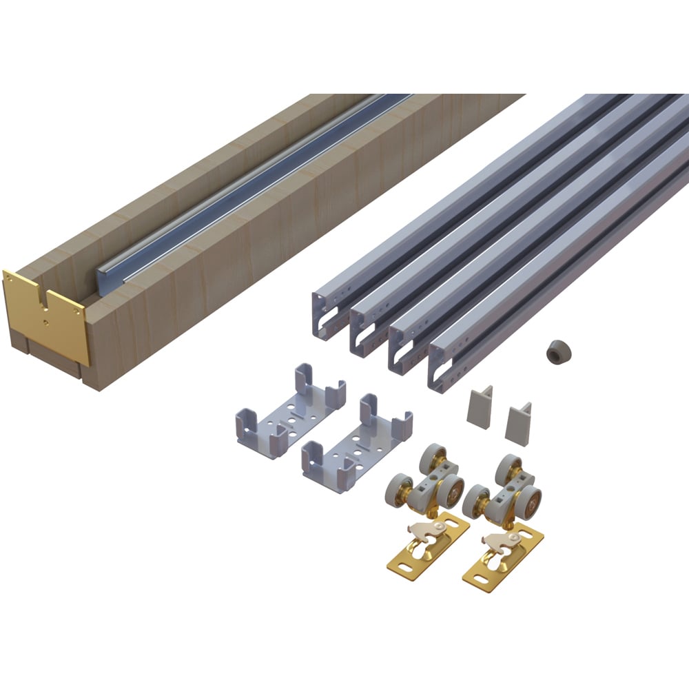 Coburn Hideaway Double Door Bi Parting Pocket Door Kit 1371 x 2743mm Image 1