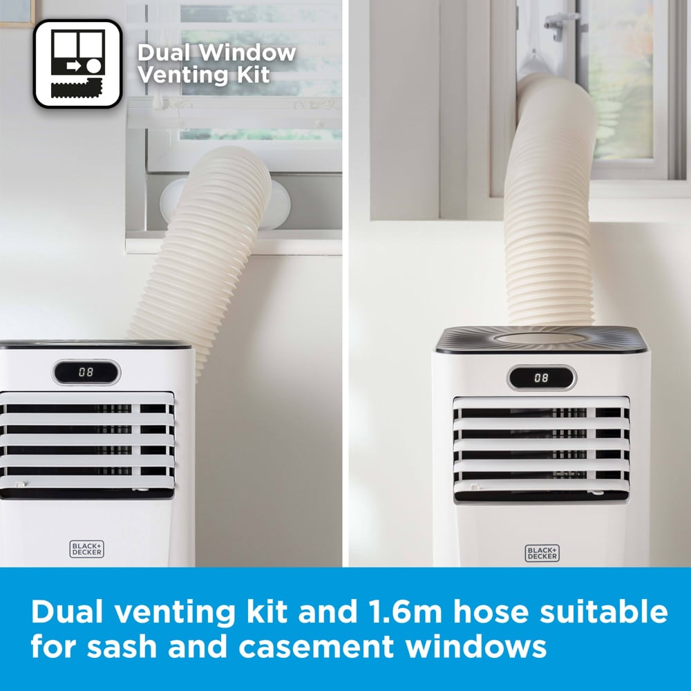 BLACK+DECKER White 3 in 1 7000BTU Portable Smart Air Conditioner Image 7