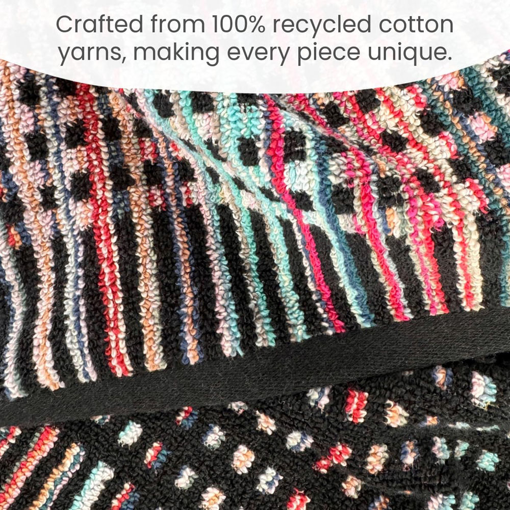 Allure Bath Fashions Carnival Multicoloured Recycled Cotton Hand Towel 2 Pack Image 3