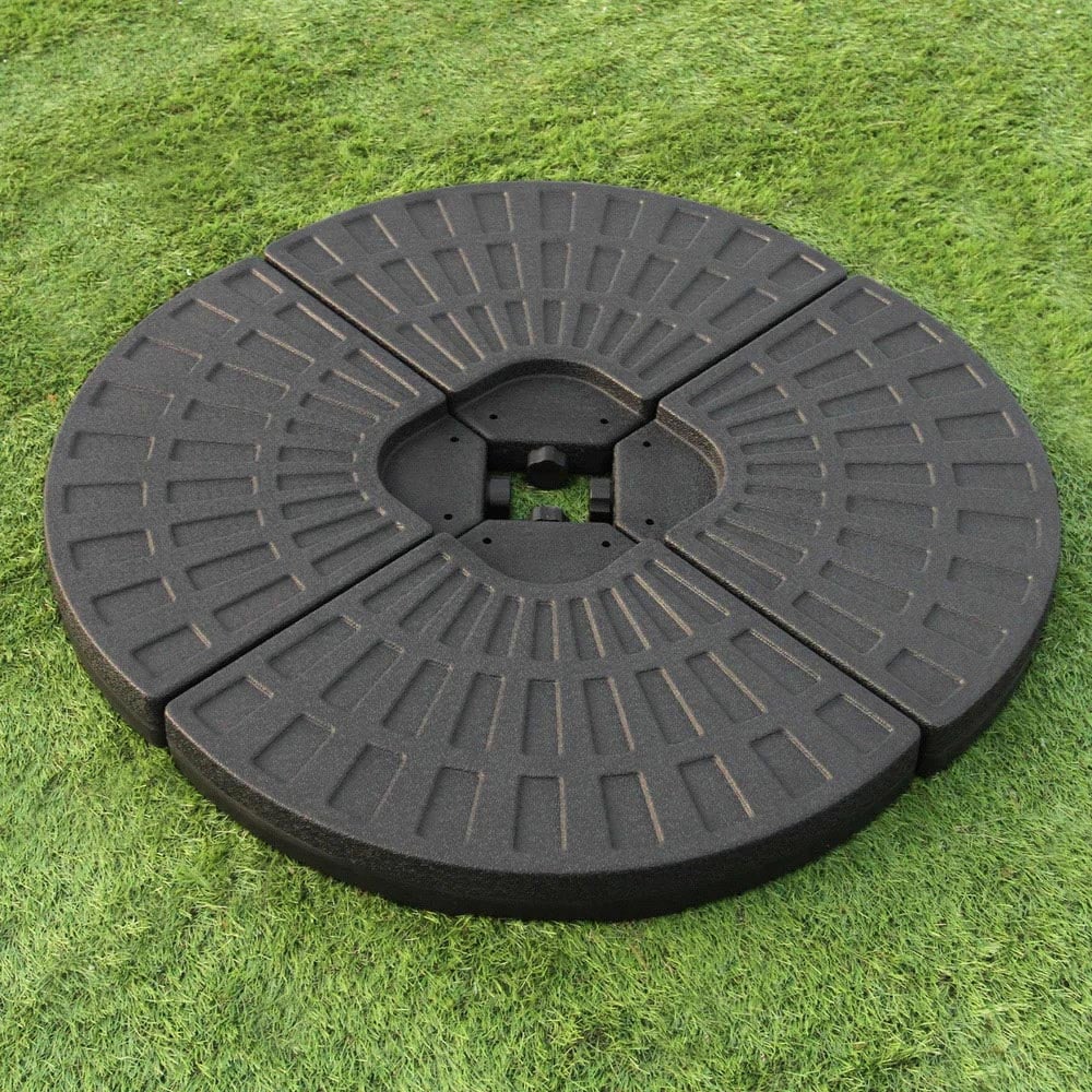 MonsterShop Black Fan Shaped Cantilever Parasol Base Image 2