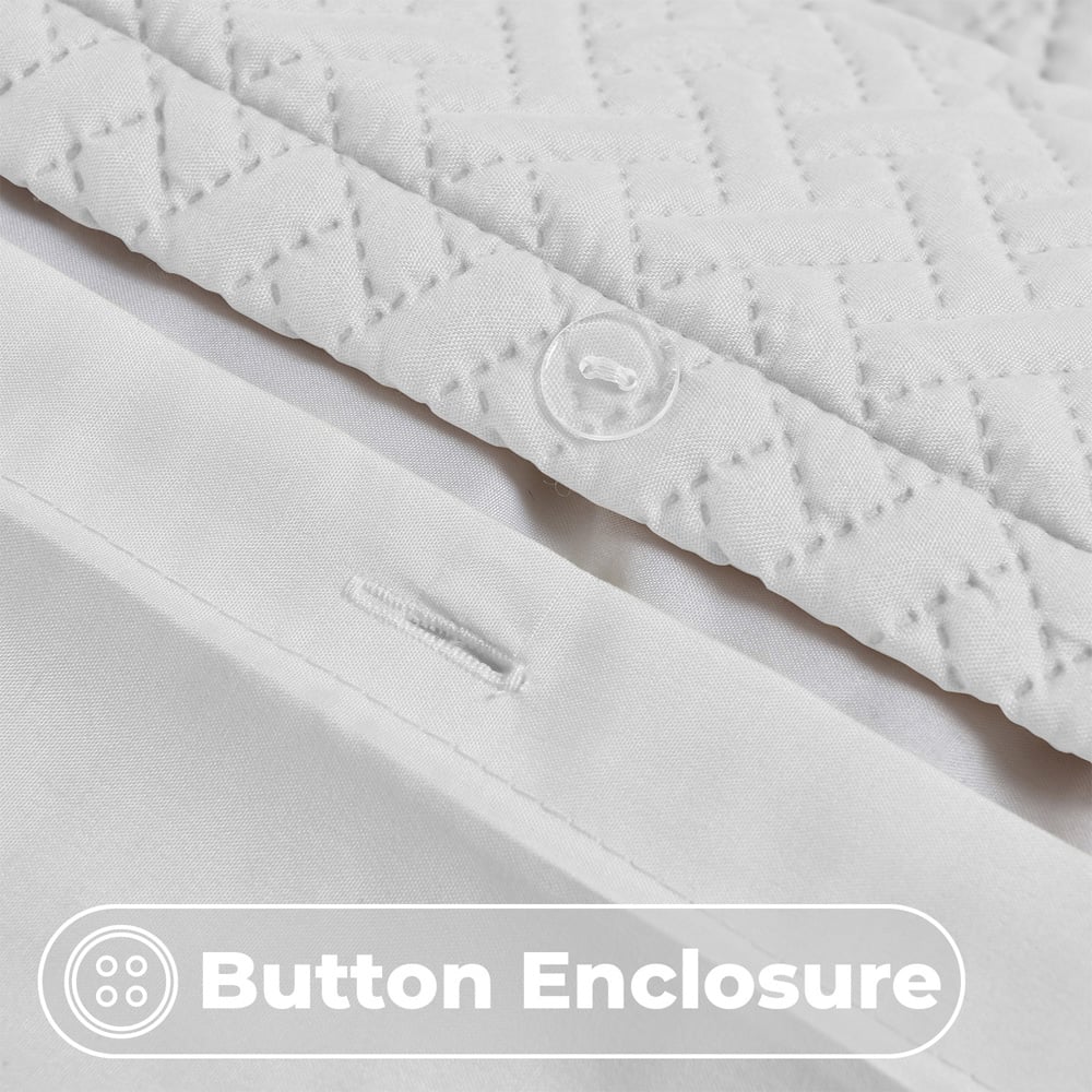 Velosso Super King Size White Paloma Duvet Set Image 3
