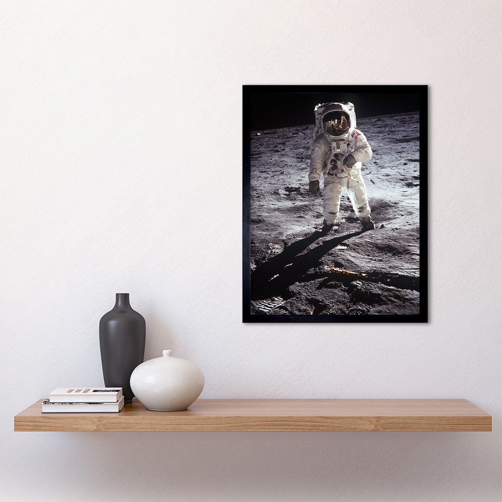 Artery8 NASA Apollo 11 Astronaut Moon Landing Anniversary Framed Wall Art Print 30 x 41cm Image 2