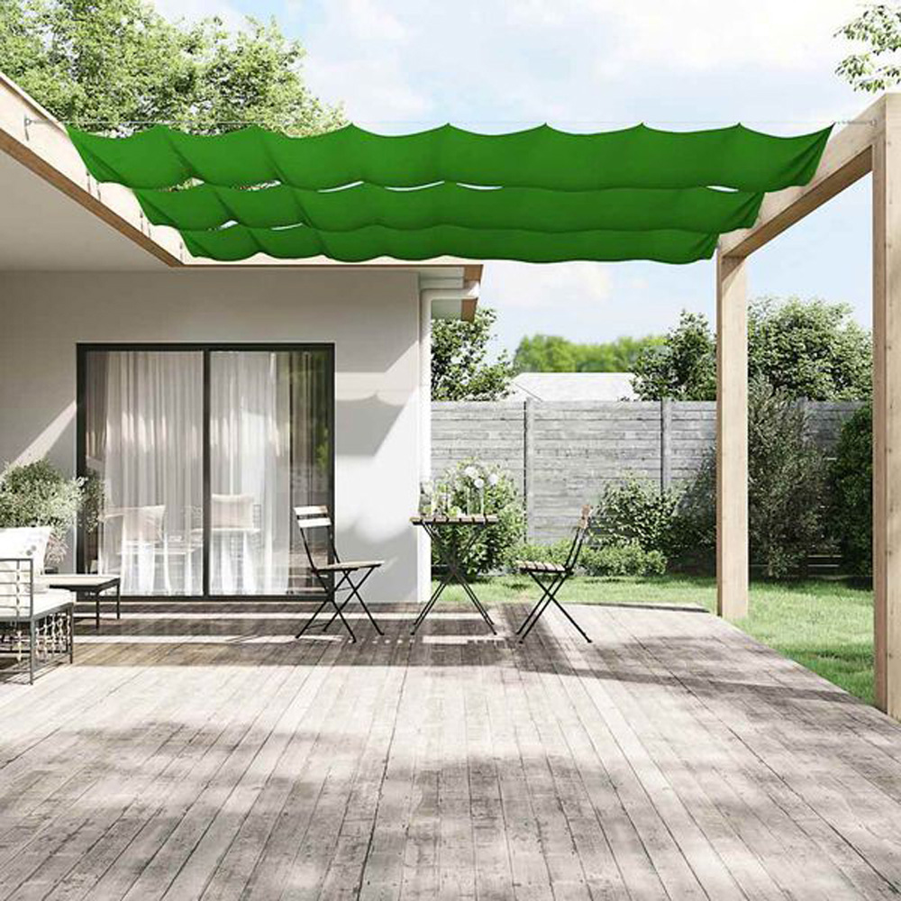 vidaXL Green Oxford Fabric Vertical Awning 1 x 8m Image 1
