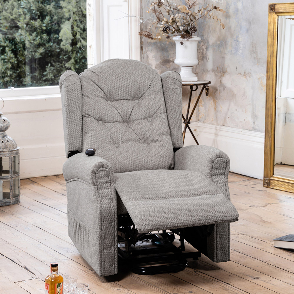 Artemis Home Crawley Light Grey Electric Lift-Assist Massage and Heat Recliner Chair Image 2