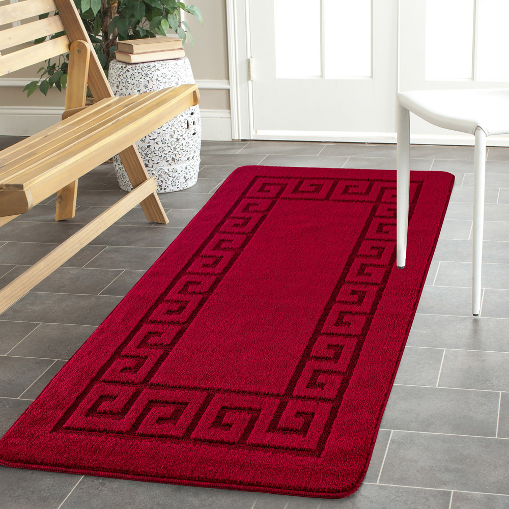 Smart Living Red Plain Gel Back Non-Slip Mat 60 x 220cm Image 2