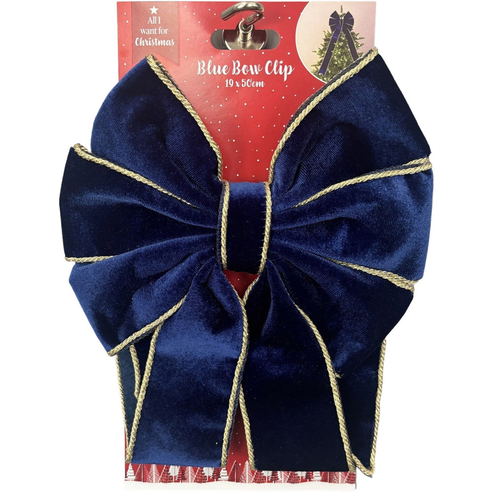 Bow Decoration Clip Blue Image 2
