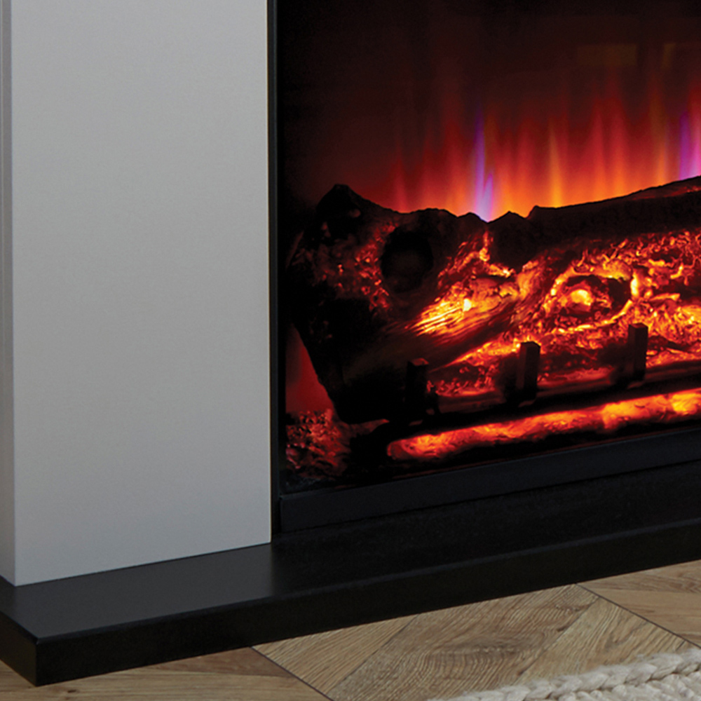 Suncrest Lindale White and Black Textured Electric Suite Image 4