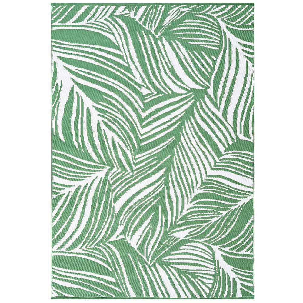 Green Jungle Leaf Outdoor Rug 200 x 150cm Image 1