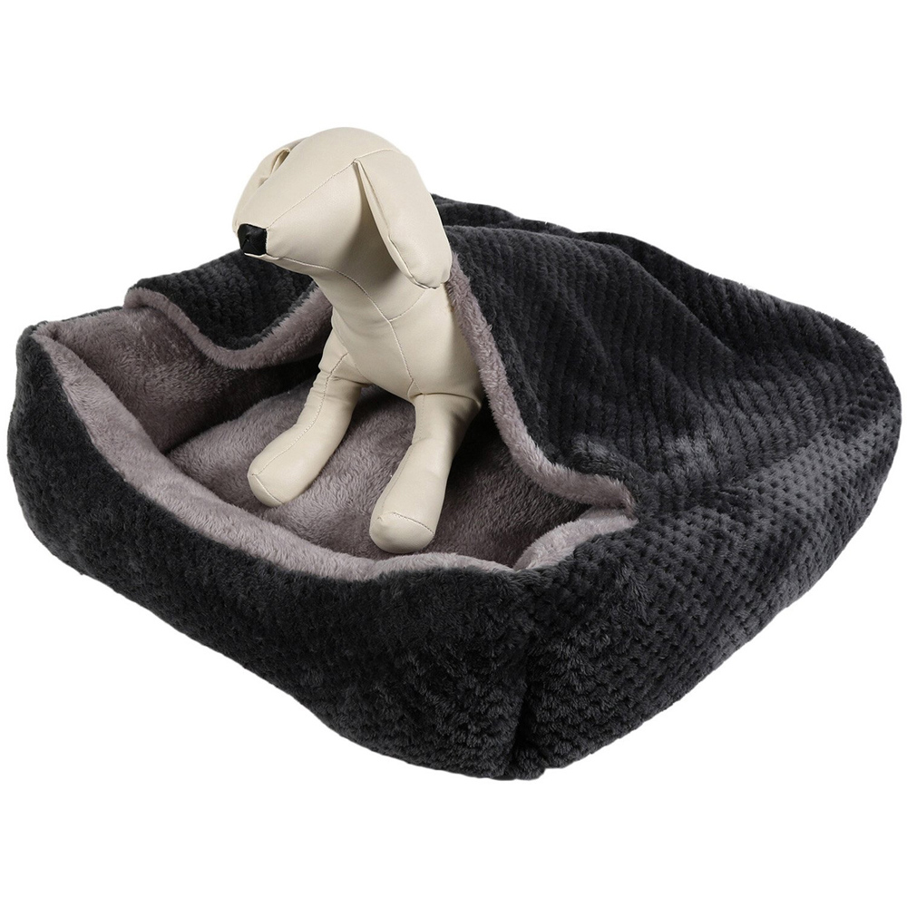 Grey 2 in 1 Blanket Pet Bed Image 4