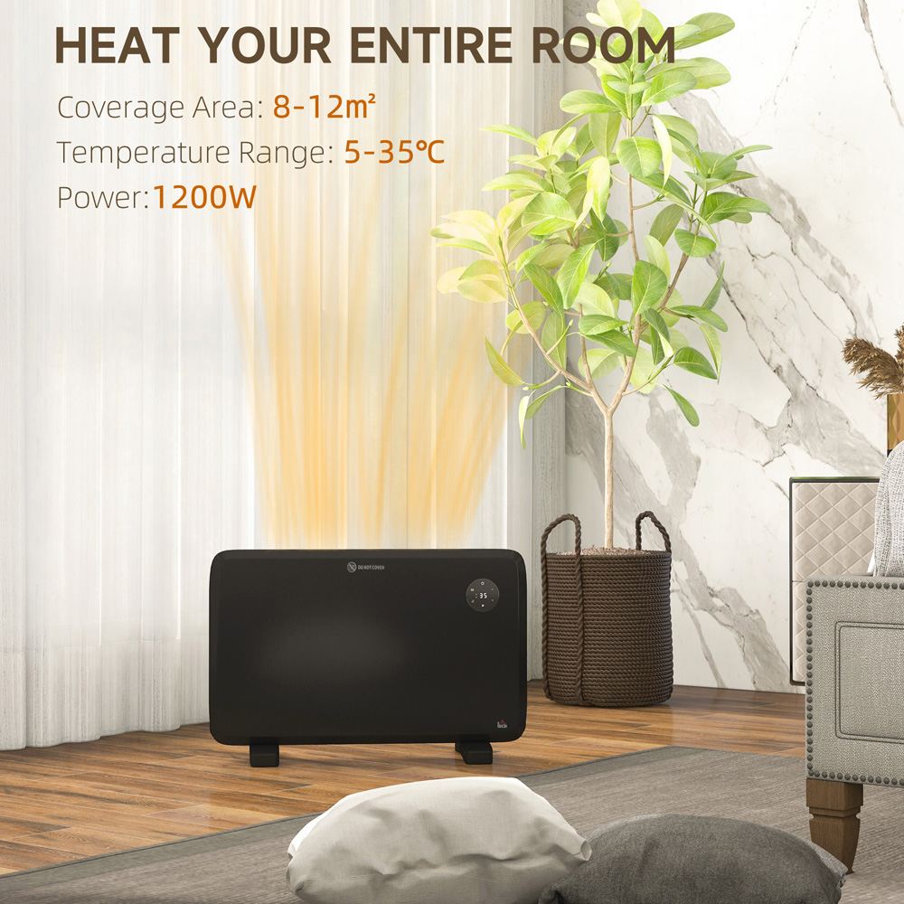 HOMCOM Black Electric Convector Heater Image 4