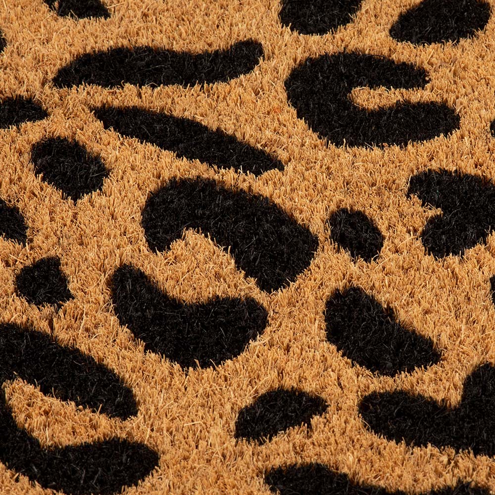 Astley Natural Heart Leopard Coir Doormat 60 x 40cm Image 4