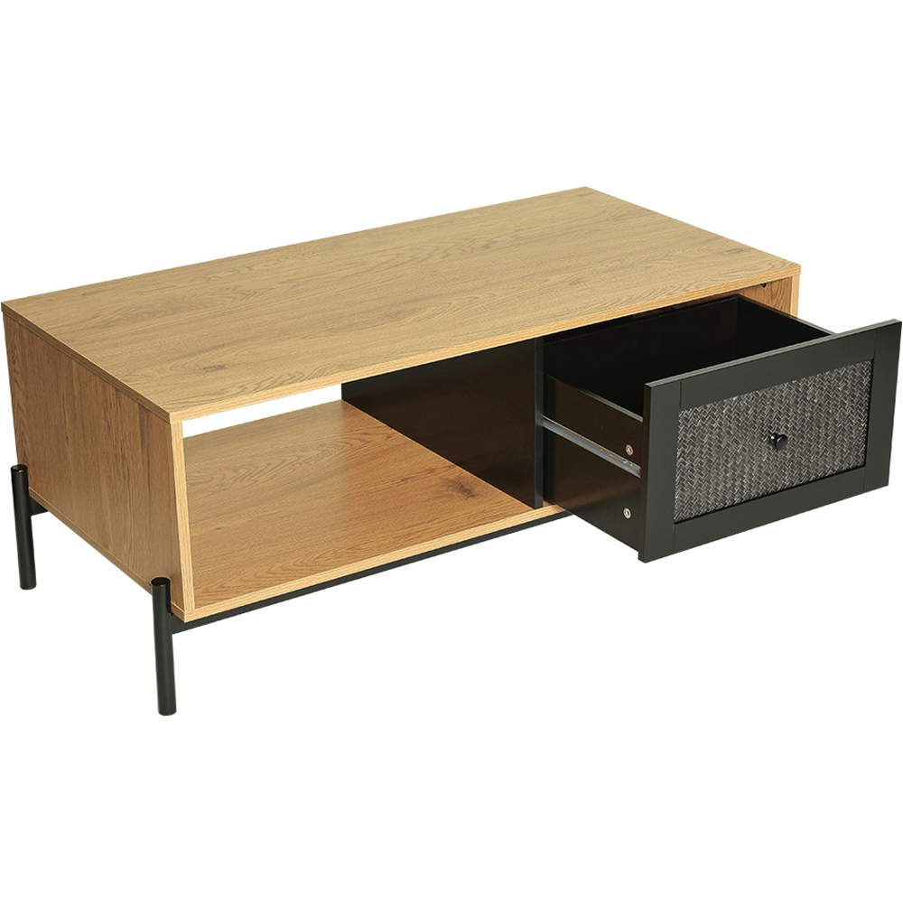 Living and Home Single Drawer Brown Coffee Table Image 4