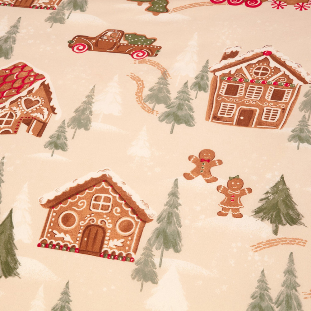 Gingerbread Town Duvet Set Natural King Image 5