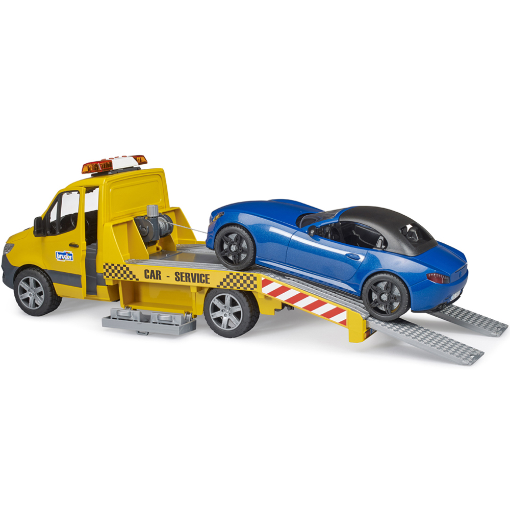 Bruder Mercedes-Benz Light and Sound Sprinter Transporter with Blue Roadster Image 4