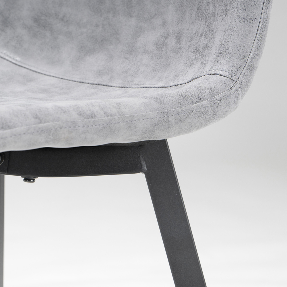 Ezra Set of 2 Grey Dining Chair Image 7