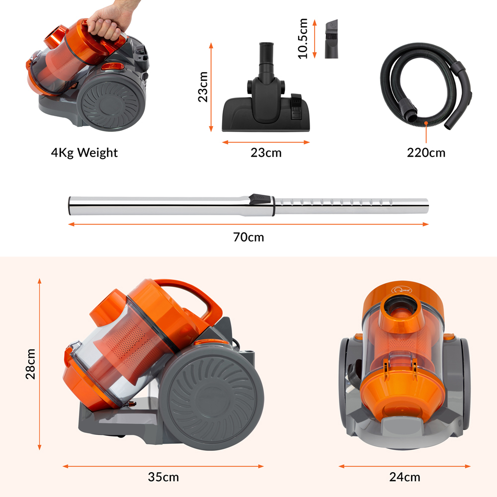 Quest Compact Bagless Cyclonic Vacuum Image 4