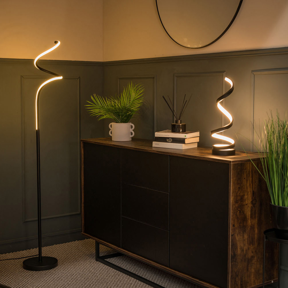ValueLights Infinity Black Single Twist Integrated LED Table Lamp Image 7