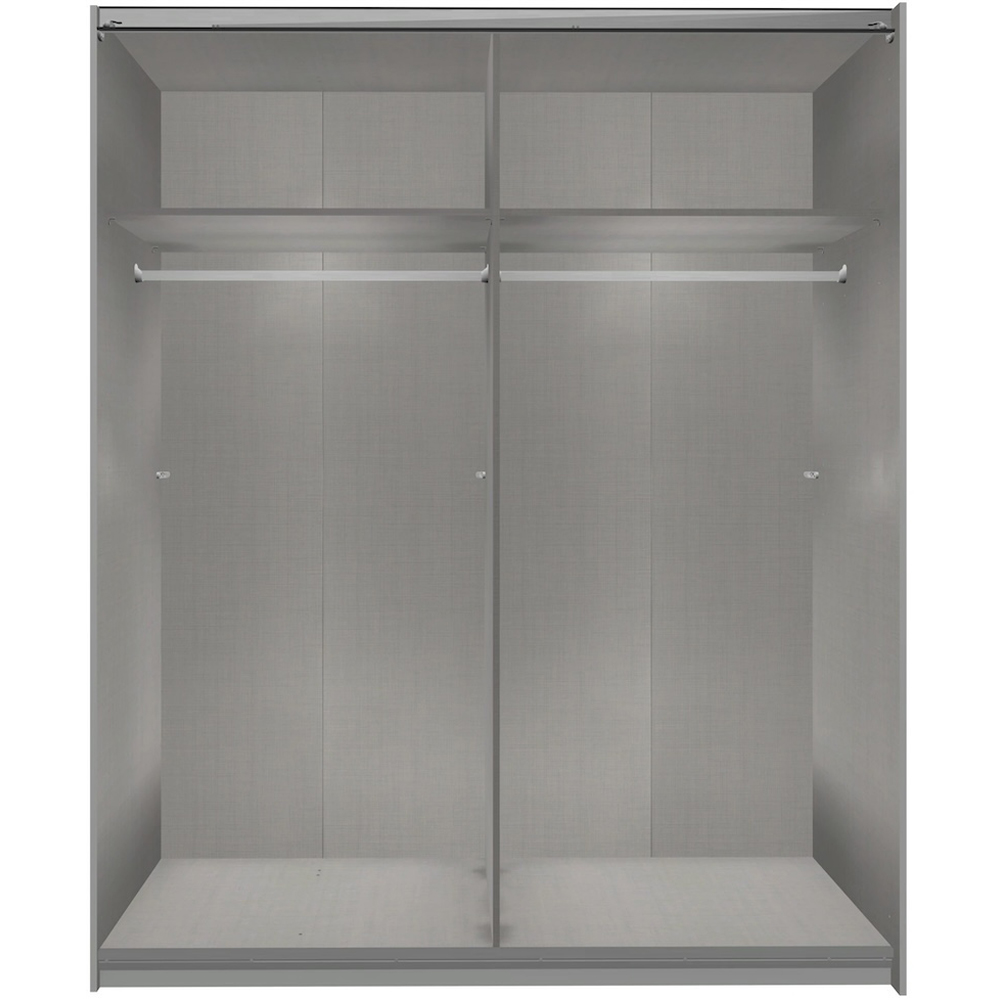 TJ'S Quba 2 Sliding Door White Full Mirrored Wardrobe Image 4