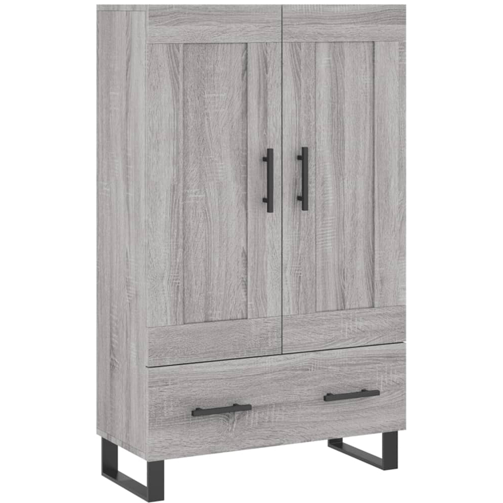 vidaXL 2 Door Single Drawer Grey Sonoma Highboard Image 2