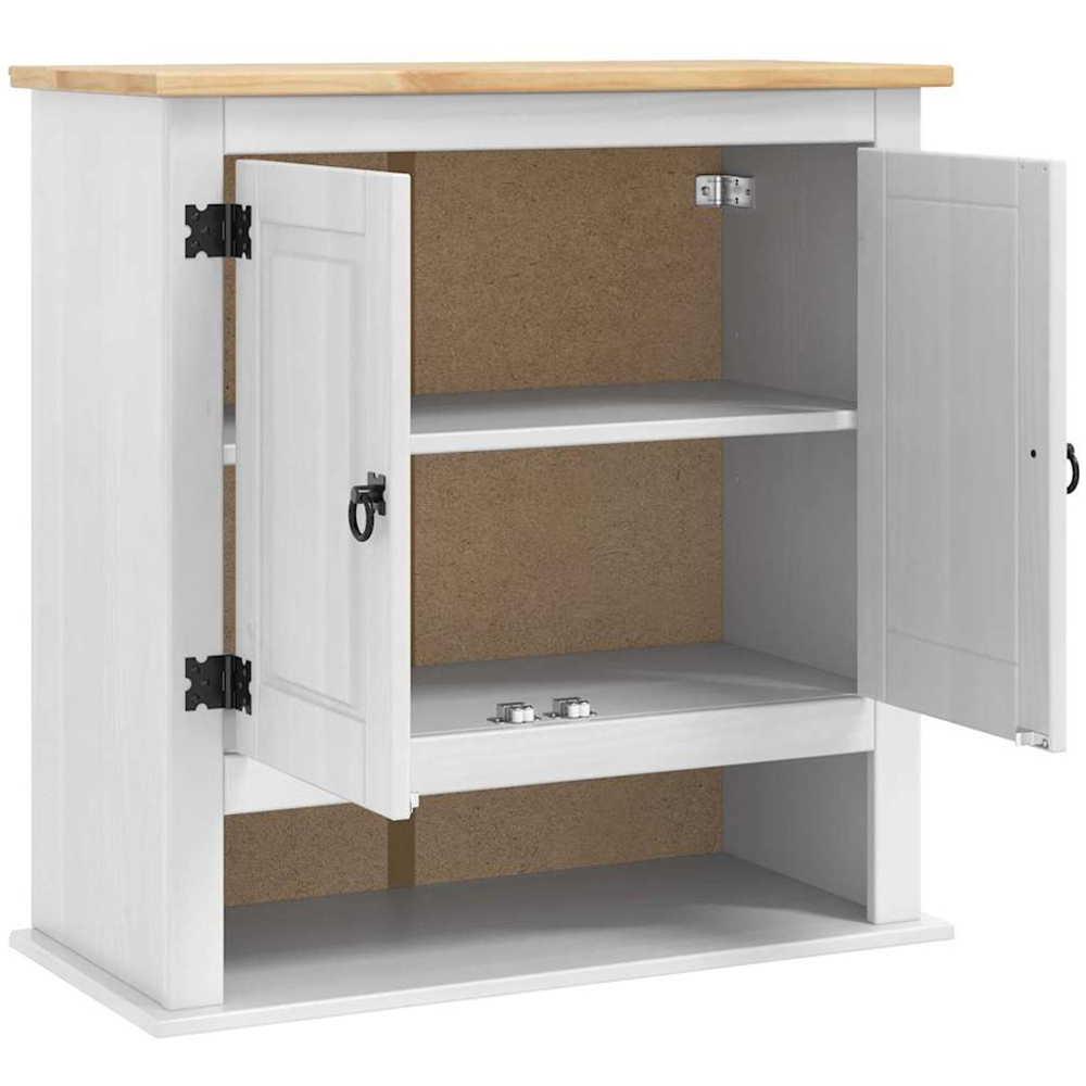 vidaXL 2 Door Single Shelf Corona White Hanging Cabinet Image 4