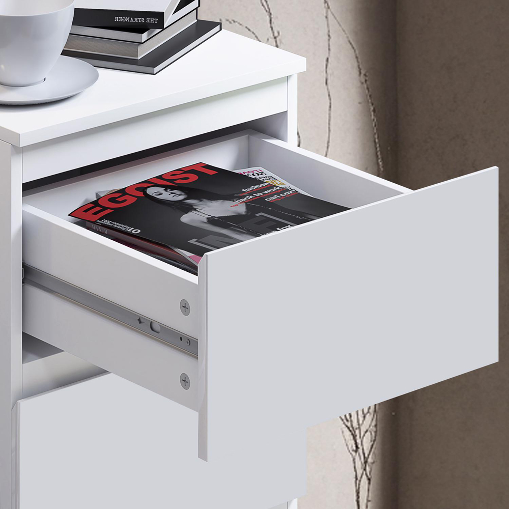 FWStyle Carlton 4 Drawer Matt White Deep Design Chest of Drawers Image 6