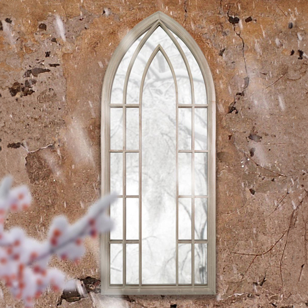 MirrorOutlet Somerley Gothic Arched Garden Mirror 150 x 61cm Image 2