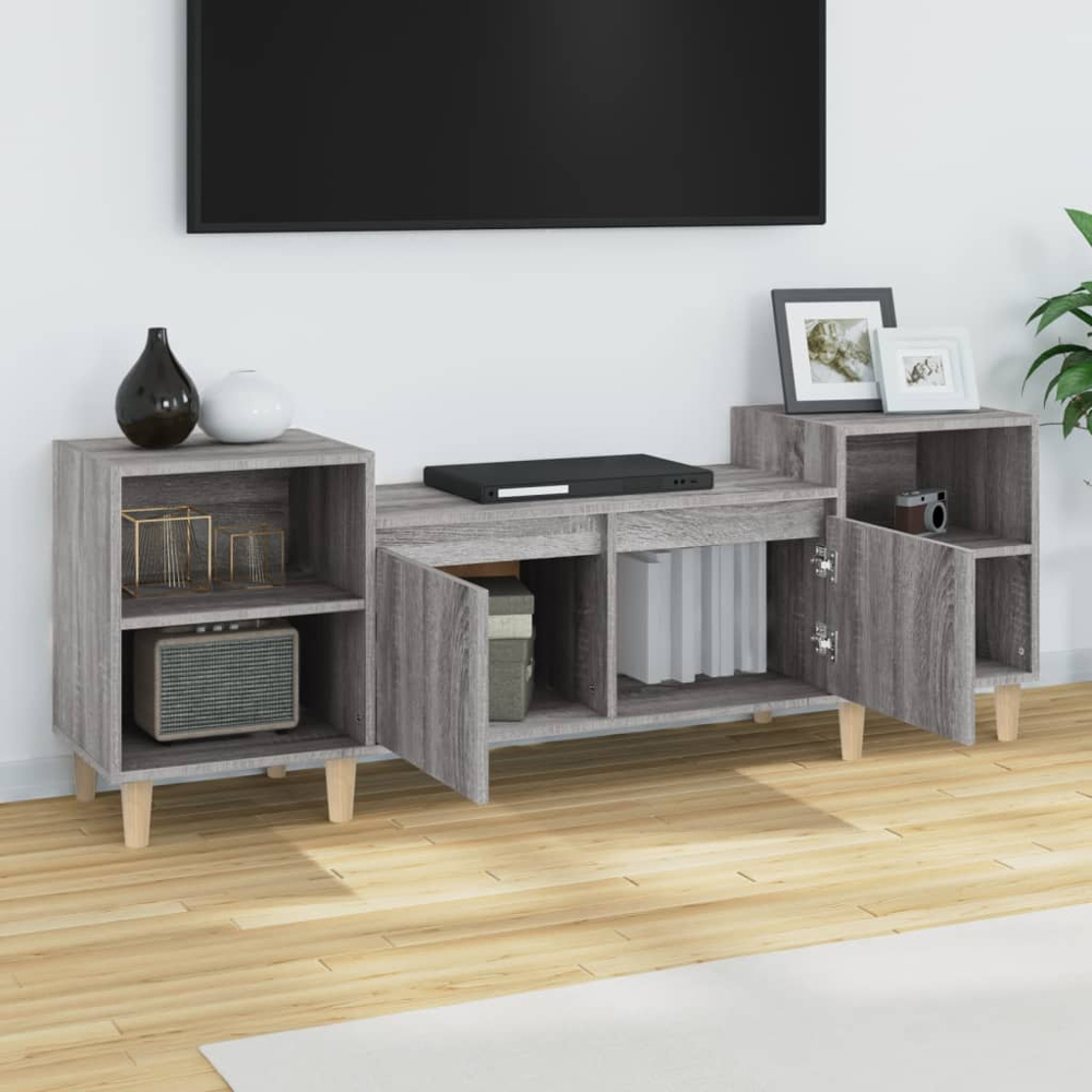 vidaXL 2 Door 4 Shelf Grey Sonoma TV Cabinet Image 7