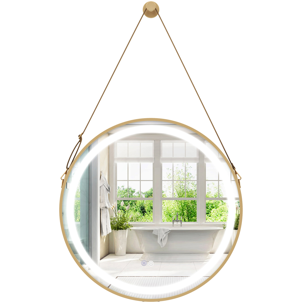 Costway Silver 3 Colour Hanging Wall Bathroom Mirror Image 1