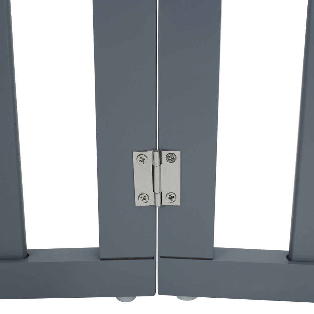 H&O Direct 4 Panel Wooden Foldable Freestanding Pet Gate Image 3
