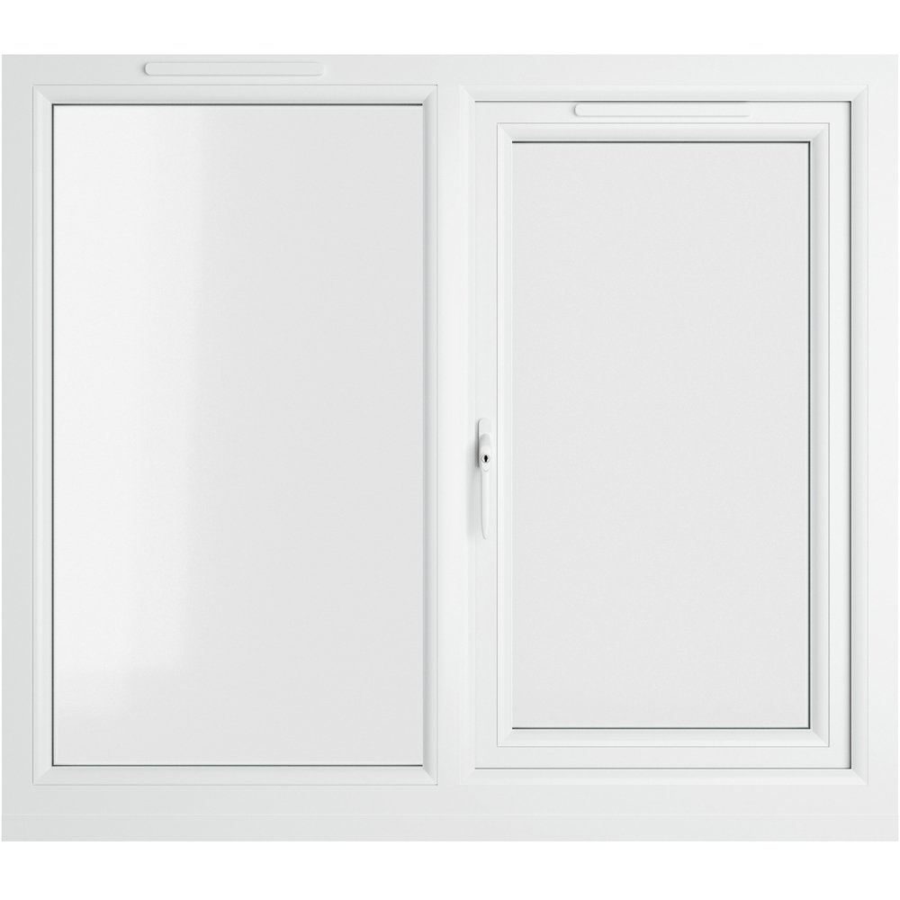 Crystal Agate and White LH Side Hung Next to a Fixed Clear Double Glazed Window 1190 x 1190mm Image 3