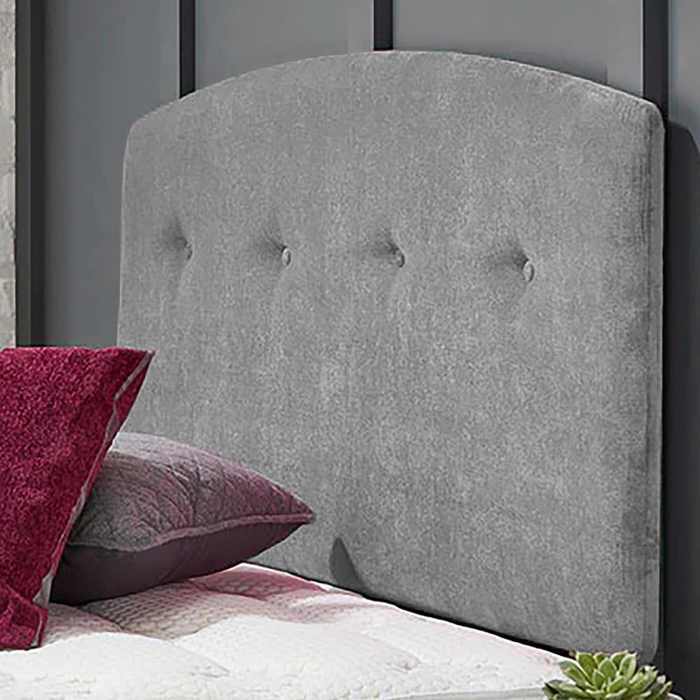 Eleganza Home Harris Single Silver Naples Strutted Headboard Image 1