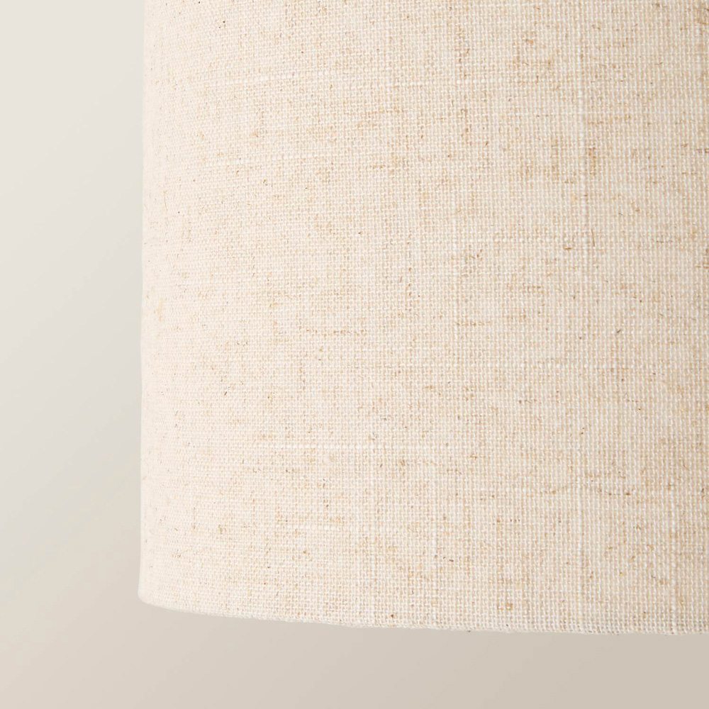 ValueLights Reni Small Cream Linen Drum Easy Fit Pendant Lamp Shade Image 4