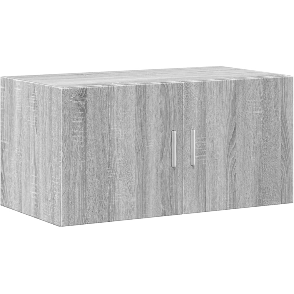 vidaXL 2 Door Grey Sonoma Wooden Wall Cabinet Image 2