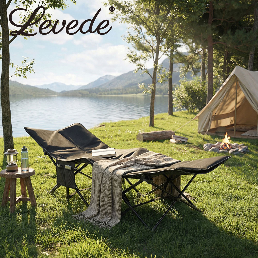 Levede Double Heavy Duty Foldable Camping Bed with Mattress Image 8