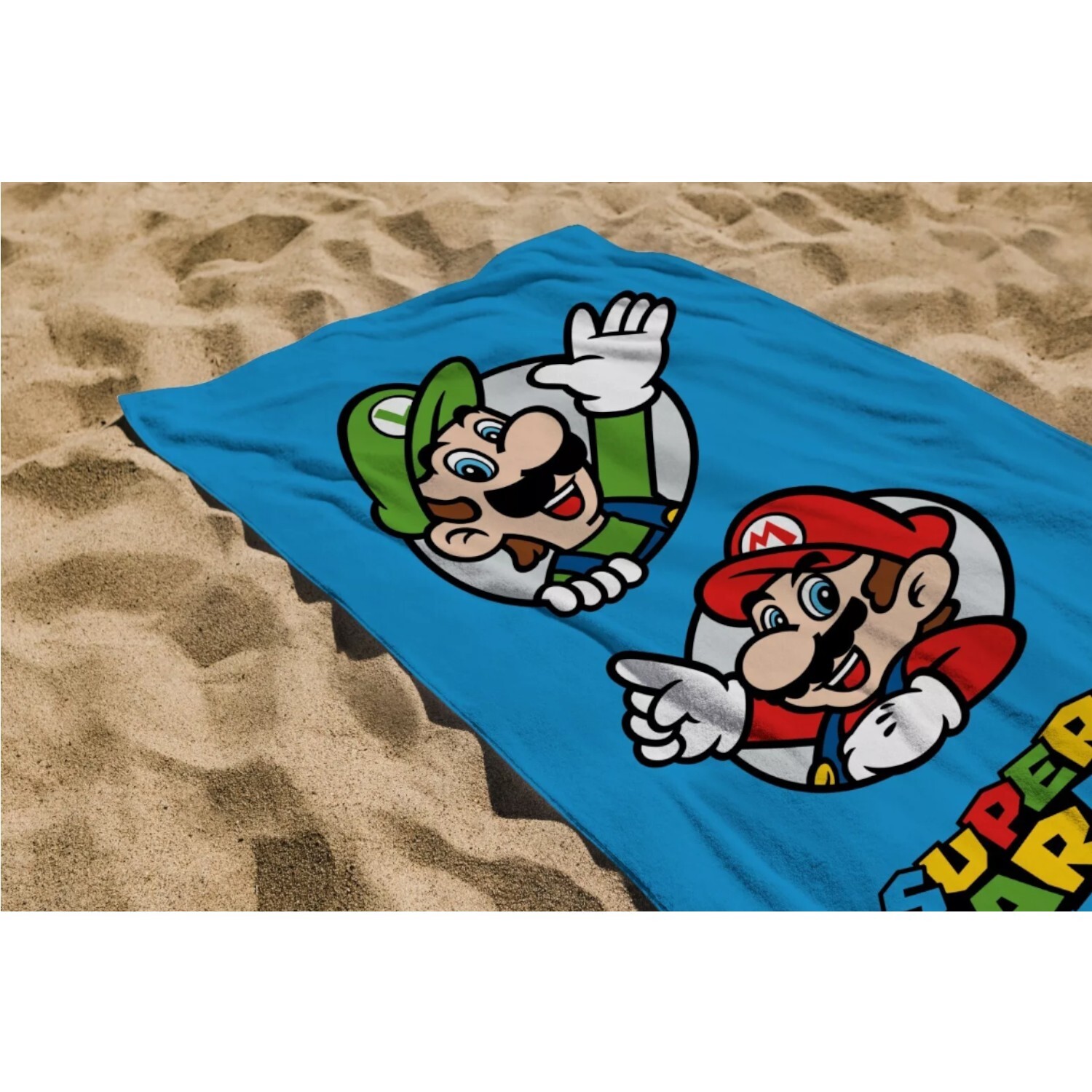 Nintendo Mario and Luigi Towel Blue Image 7