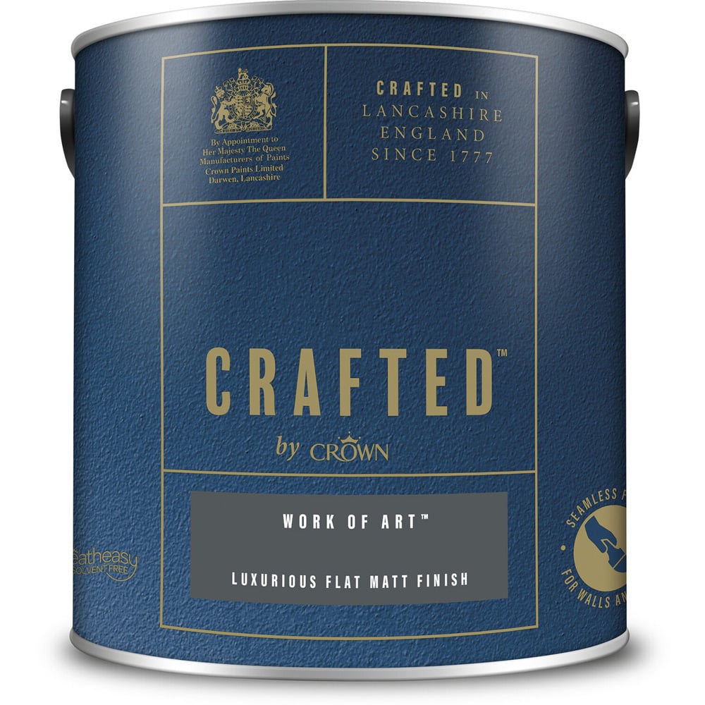 Crown Crafted Walls & Wood Work of Art Luxurious Flat Matt Paint 2.5L Image 2