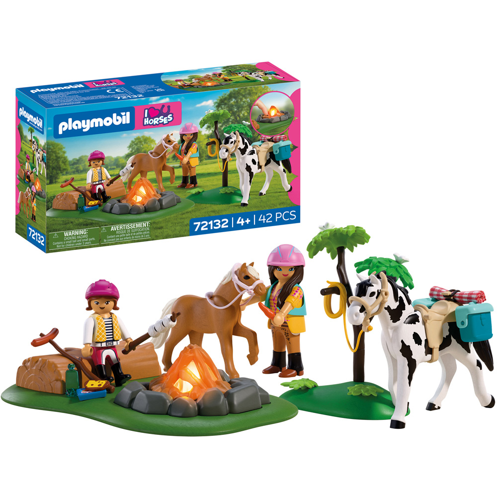 Playmobil Horseback Riding Trip with Campfire Play Set Image 3