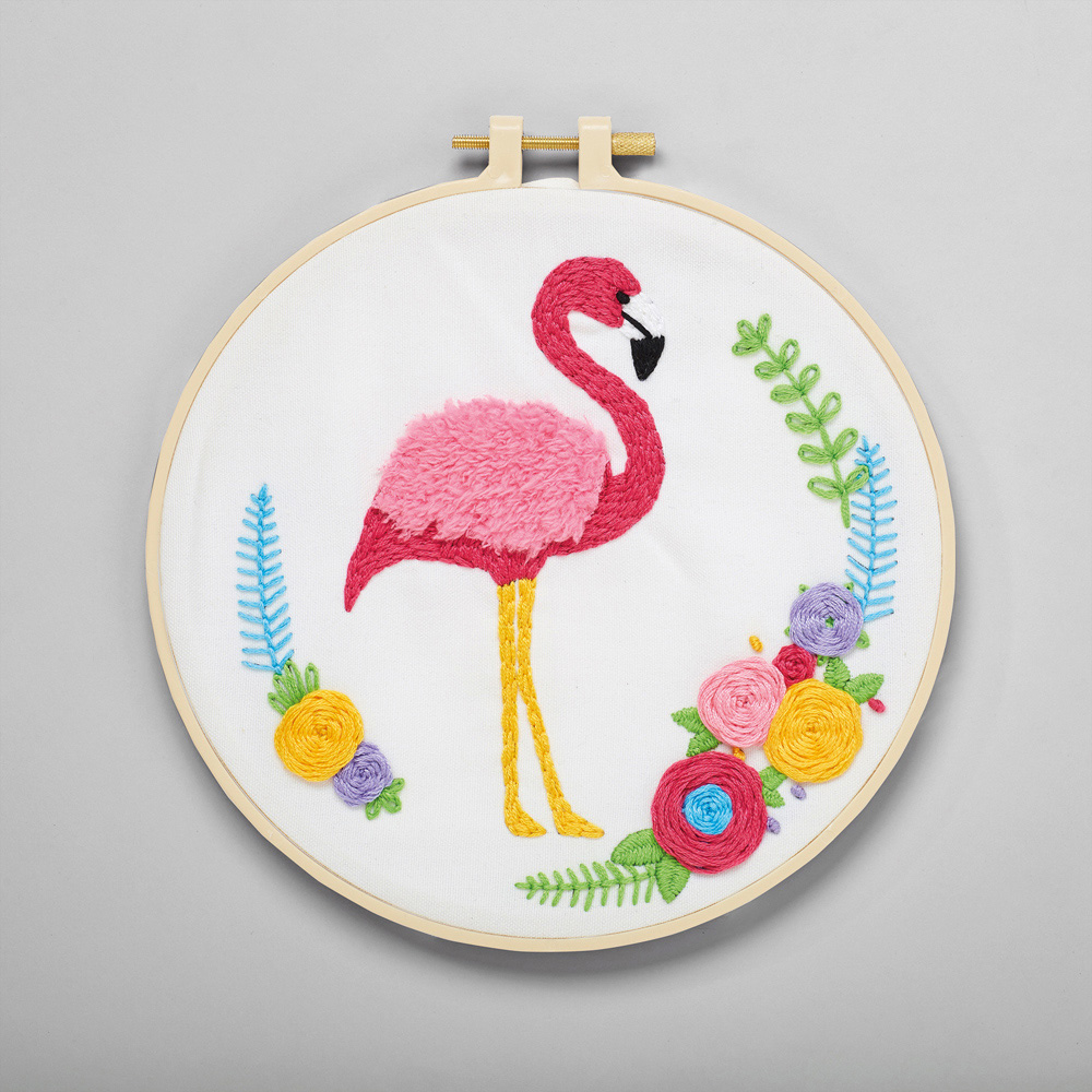 Simply Make Flamingo Embroidery Kit Image 2