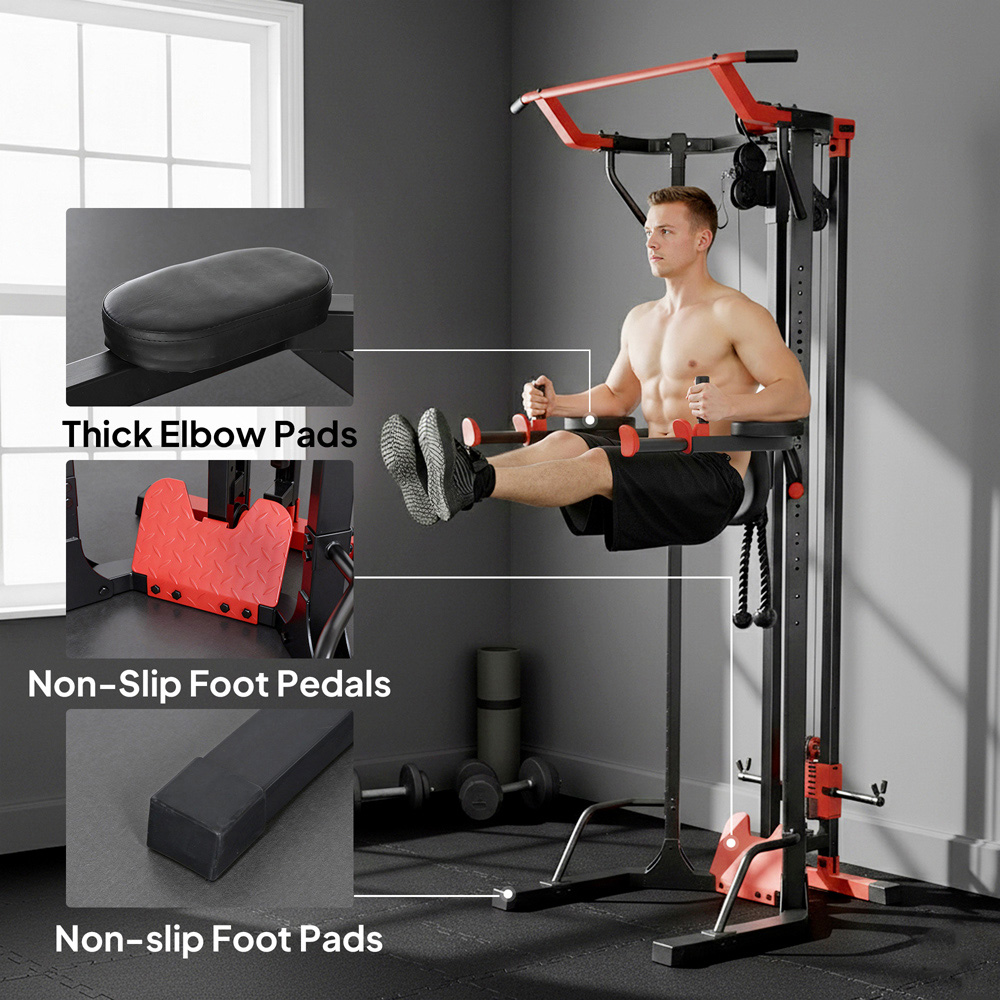 SPORTNOW Multi Function Power Tower Workout Station with Dip Station Image 4
