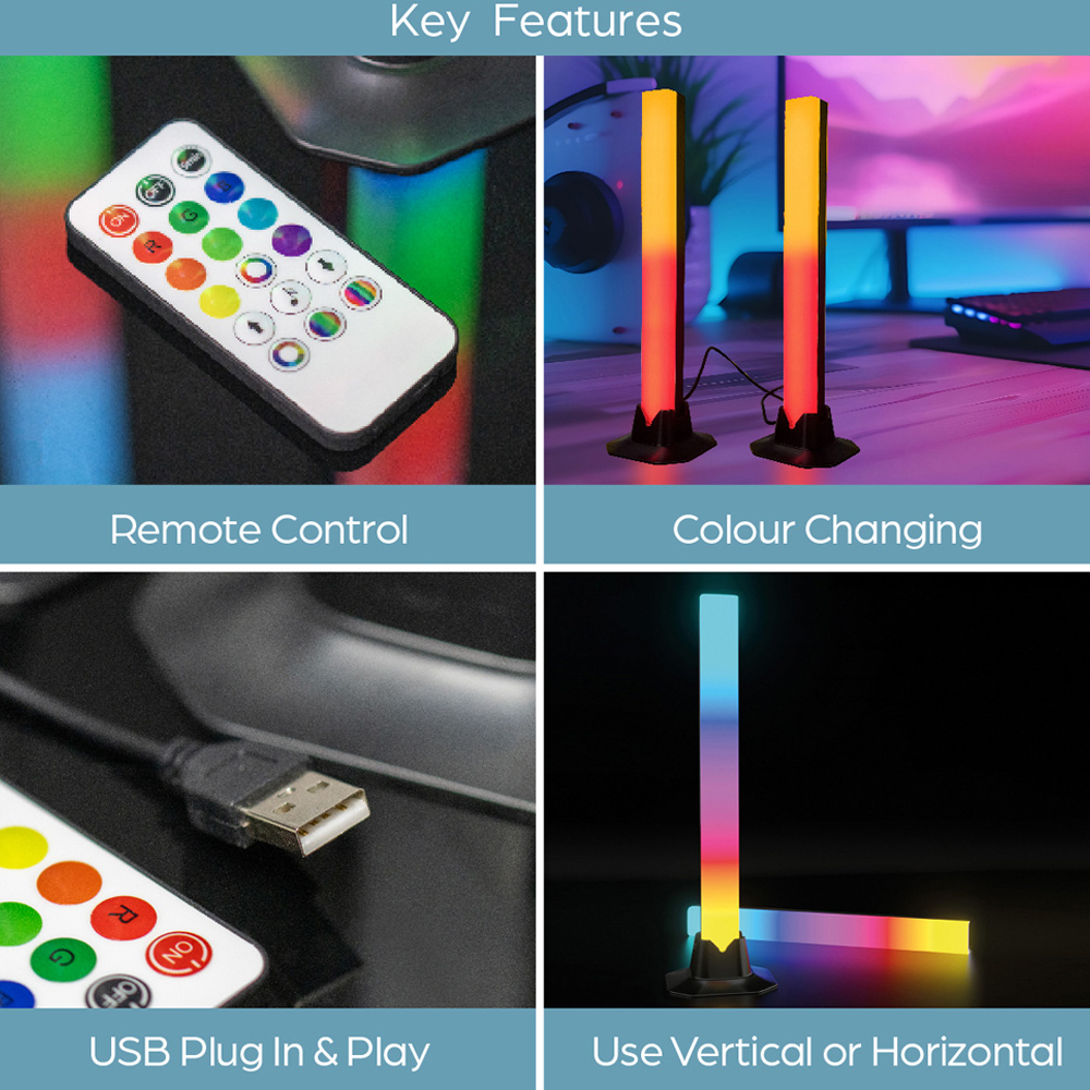 Global Gizmos Interactive Desktop Light Bar 2 Pack Image 8