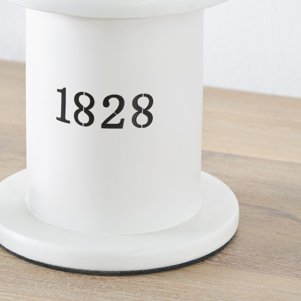 Pacific Lifestyle Gibson White Wooden Victorian-Style Lantern Table Lamp Image 3