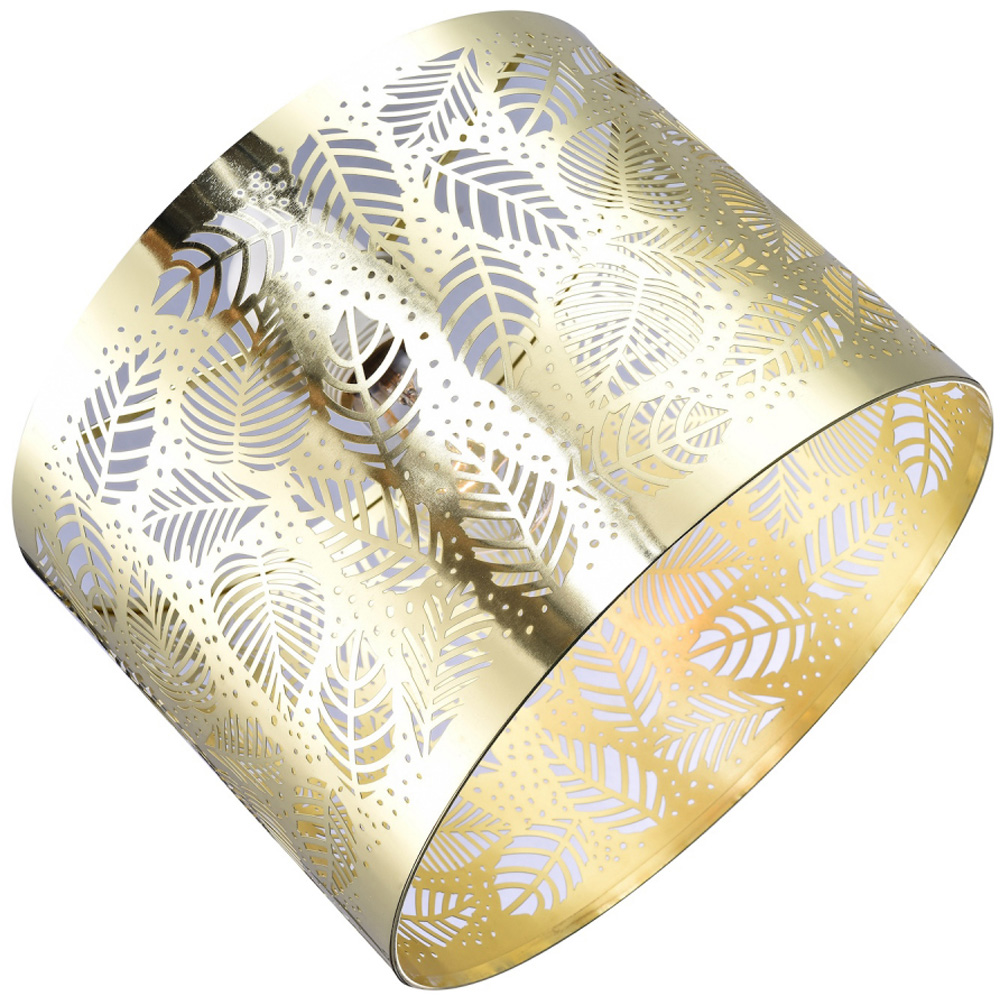 Happy Homewares Gold Plated Metal Fern Leaf Decoration Pendant Shade Image 5