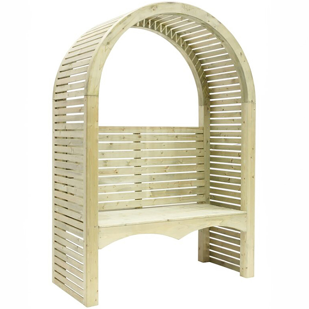 Shire Contemporary 2 Seater 5 x 2ft Green Pressure Treated Arbour Image 2