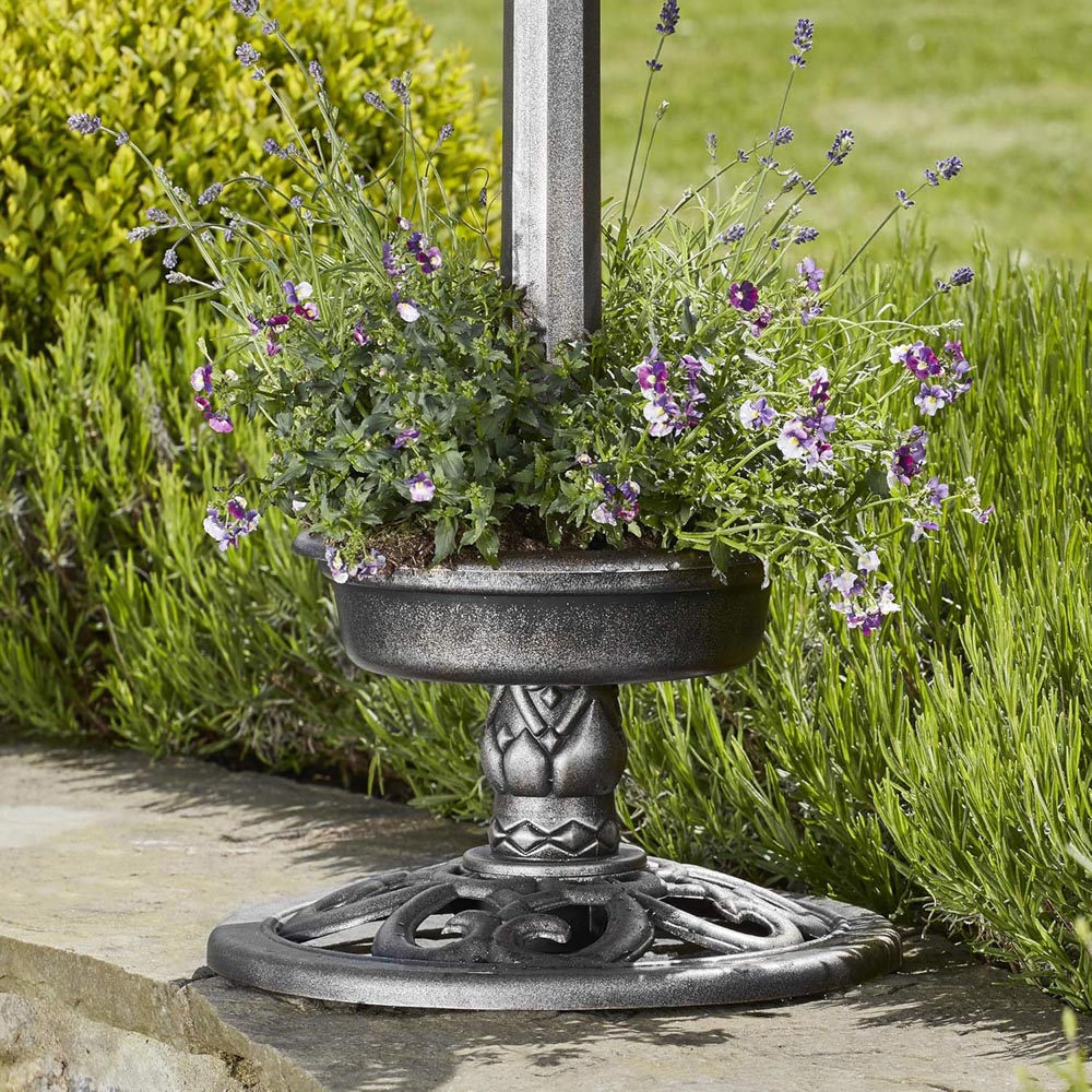 Happy Beaks Bird Hotel with Solar Light Pewter Image 3