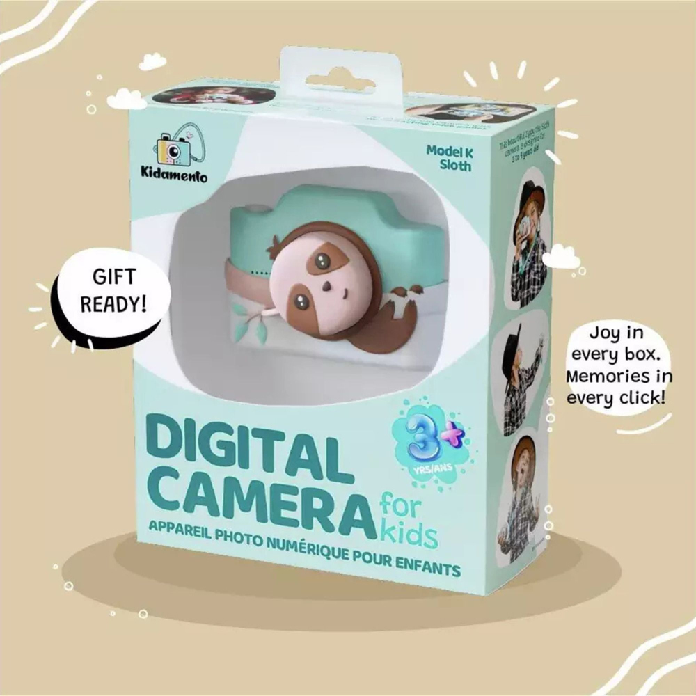 Kiimento Zippy the Sloth Kids Digital Camera and Video Camcorder with Touchscreen Image 2