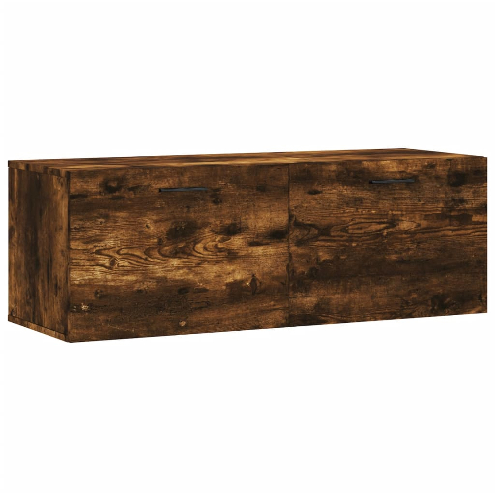 vidaXL 2 Door Smoked Oak Wall Cabinet Image 2