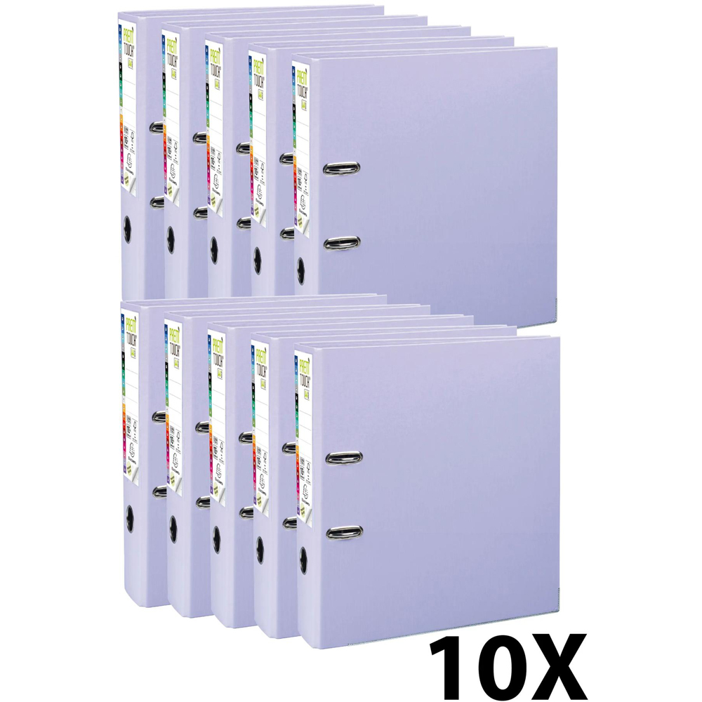Exacompta PremTouch A4+ Lilac PP Lever Arch File 10 Pack Image 7