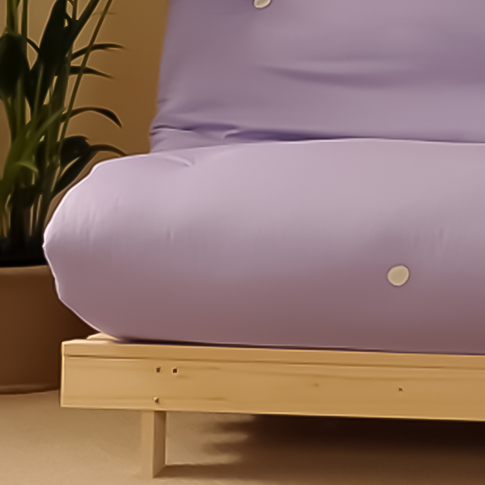 Brooklyn Luxury Small Single Sleeper Lilac Futon Base and Mattress Image 2