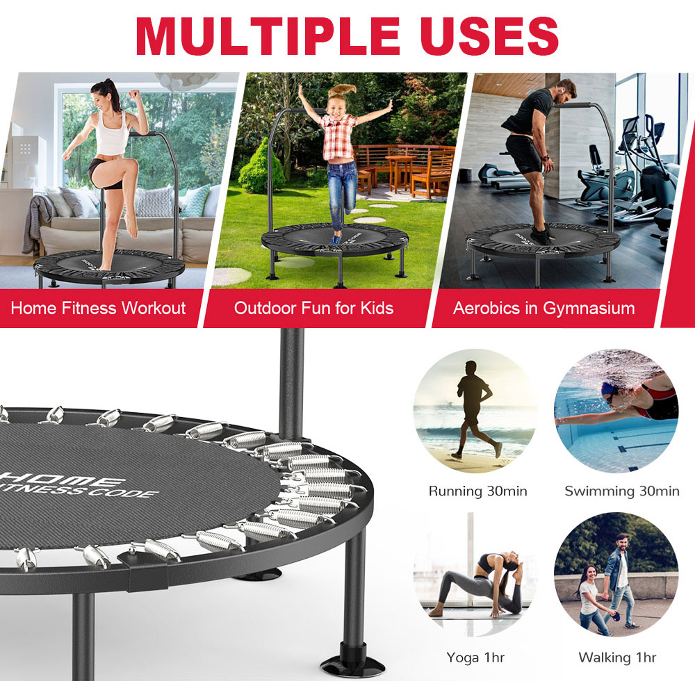 Rattrix Black Foldable Trampoline 3ft Image 3