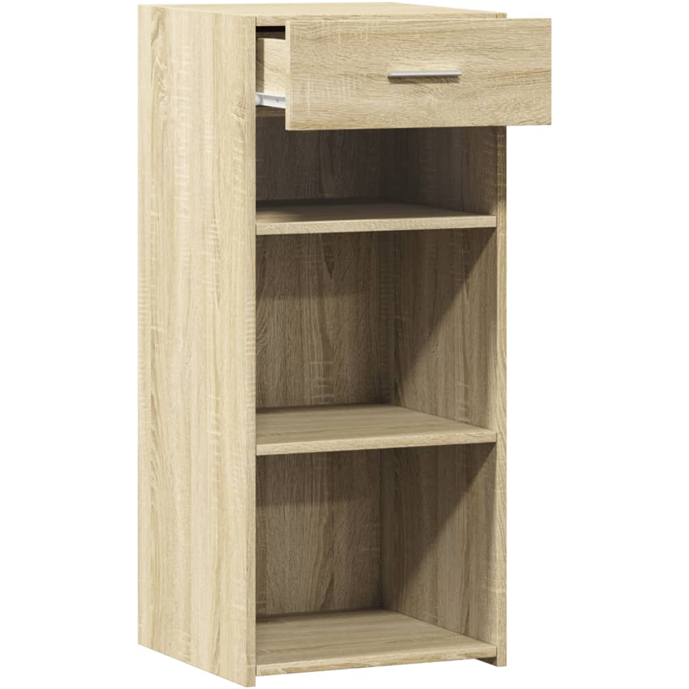 vidaXL Single Drawer 3 Shelf Sonoma Oak Sideboard Image 7